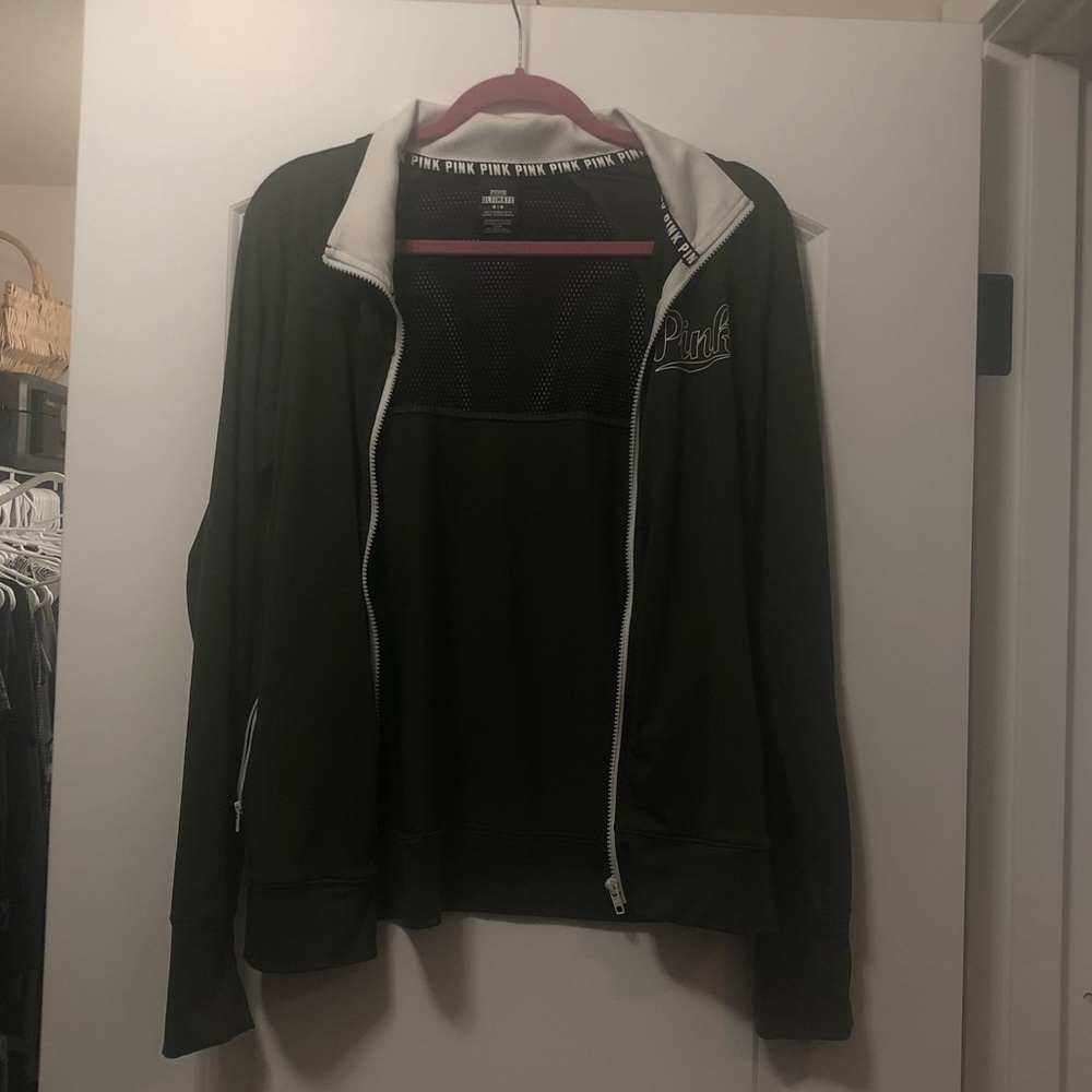 VS Olive Green ZIP up top